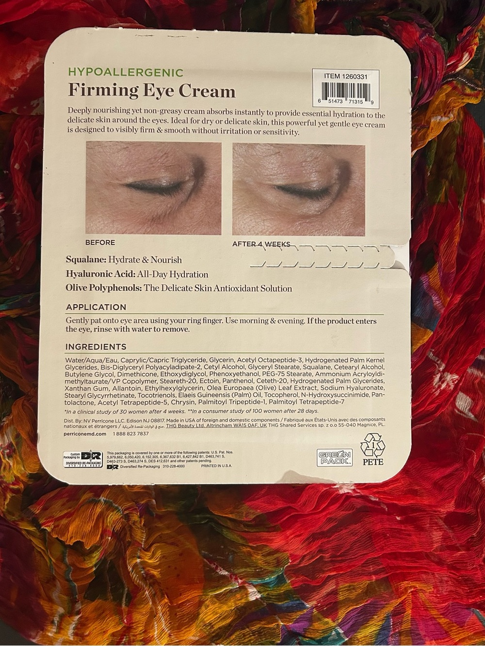 Perricone MD HypoAllergenic Firming Eye Cream 0.5 Fl oz - Picture 2 of 3